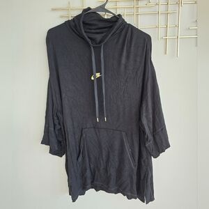 Black Hoodie With Gold Nike Logo​